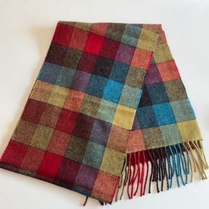 Multicolor Plaid Wool Scarf